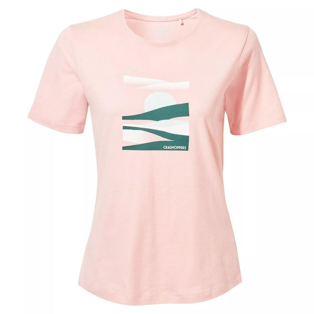 Craghoppers Women's Ally Short Sleeved T - Shirt - Pink Clay Sunset - Beales department store