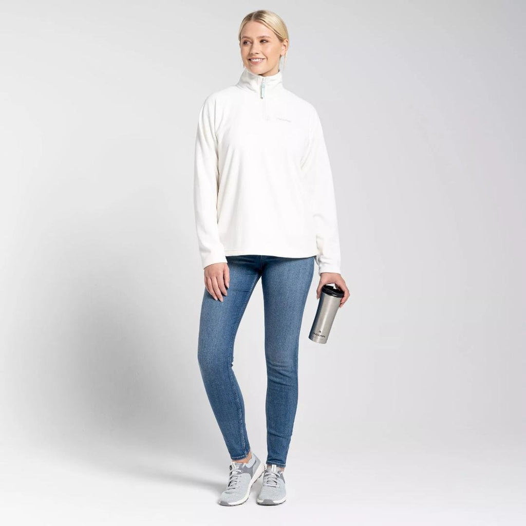 Craghoppers Women's Cabrillo Half Zip Fleece - Pearl White - Beales department store