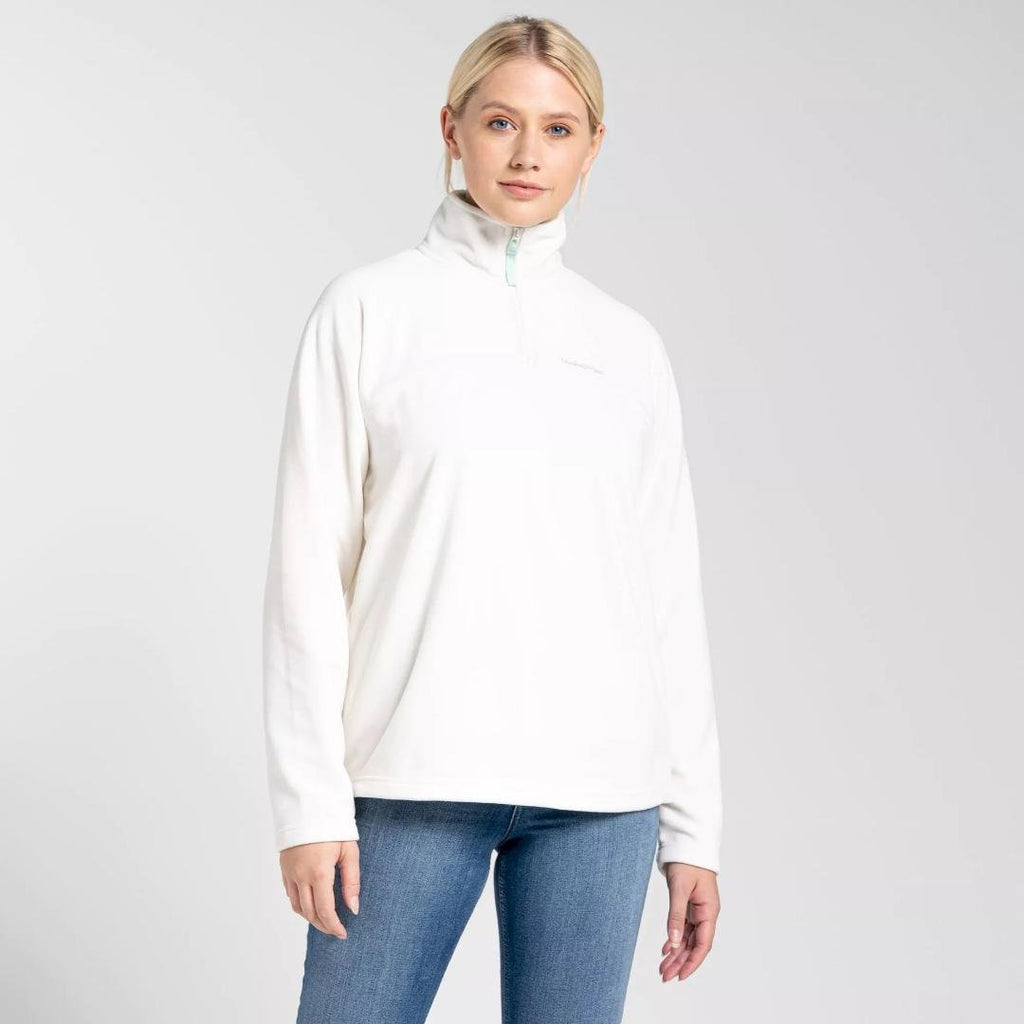 Craghoppers Women's Cabrillo Half Zip Fleece - Pearl White - Beales department store