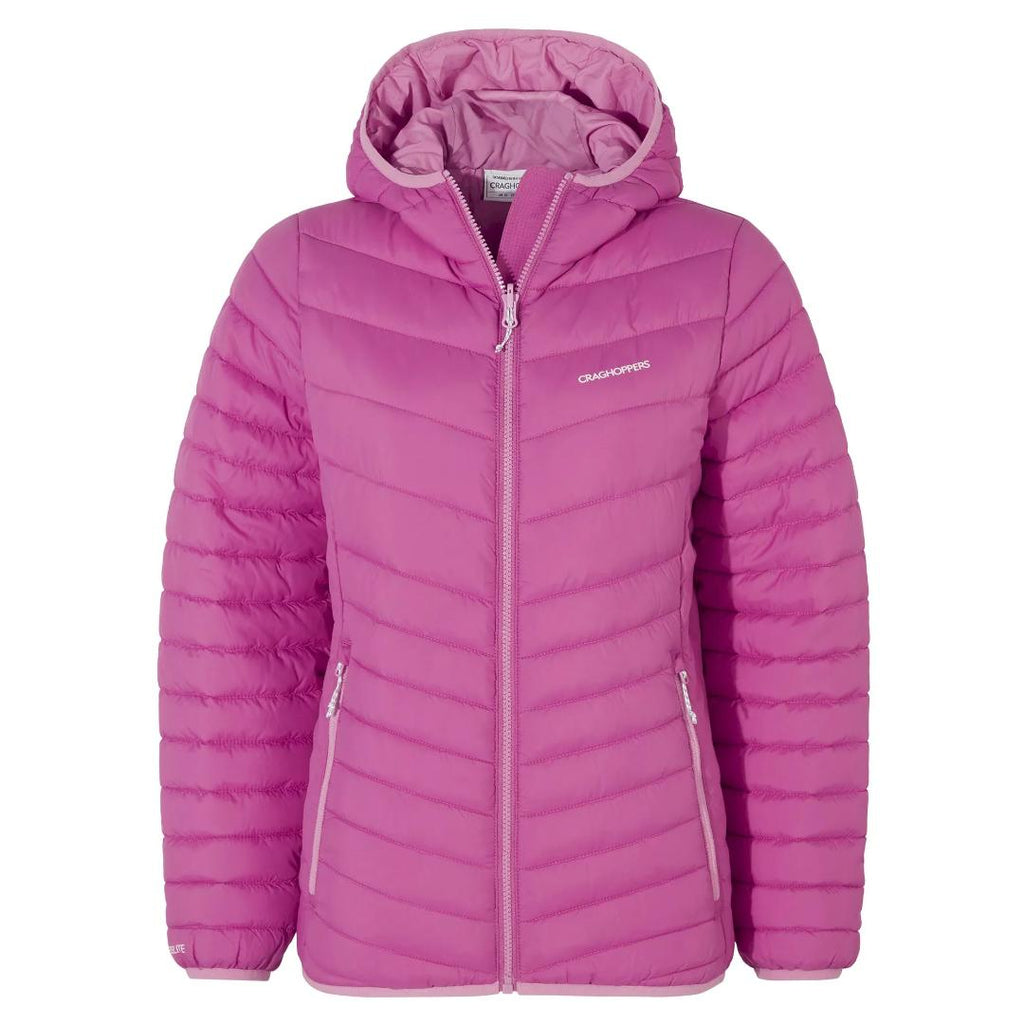 Craghoppers Women's Compresslite VIII Hooded Jacket - Fuchsia/Carnation Pink - Beales department store