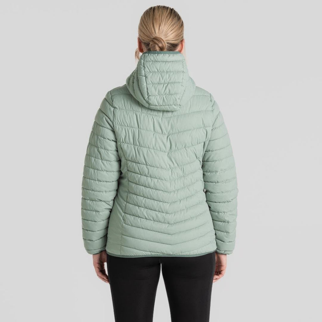 Craghoppers Women's Compresslite VIII Hooded Jacket - Meadow Haze / Frosted Pine - Beales department store