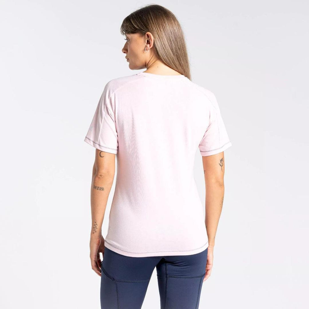 Craghoppers Women's Dynamic Short Sleeved T - Shirt - Pink Clay - Beales department store