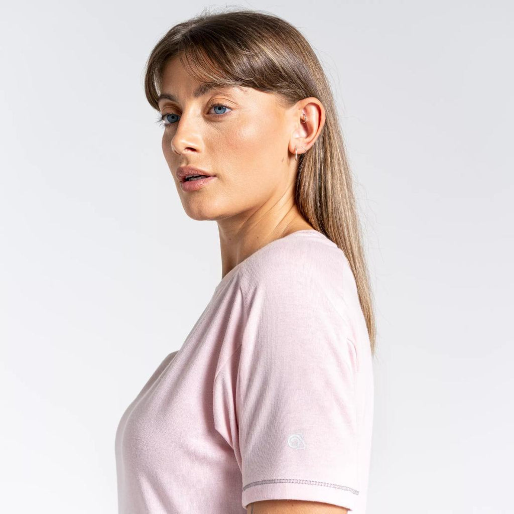 Craghoppers Women's Dynamic Short Sleeved T - Shirt - Pink Clay - Beales department store