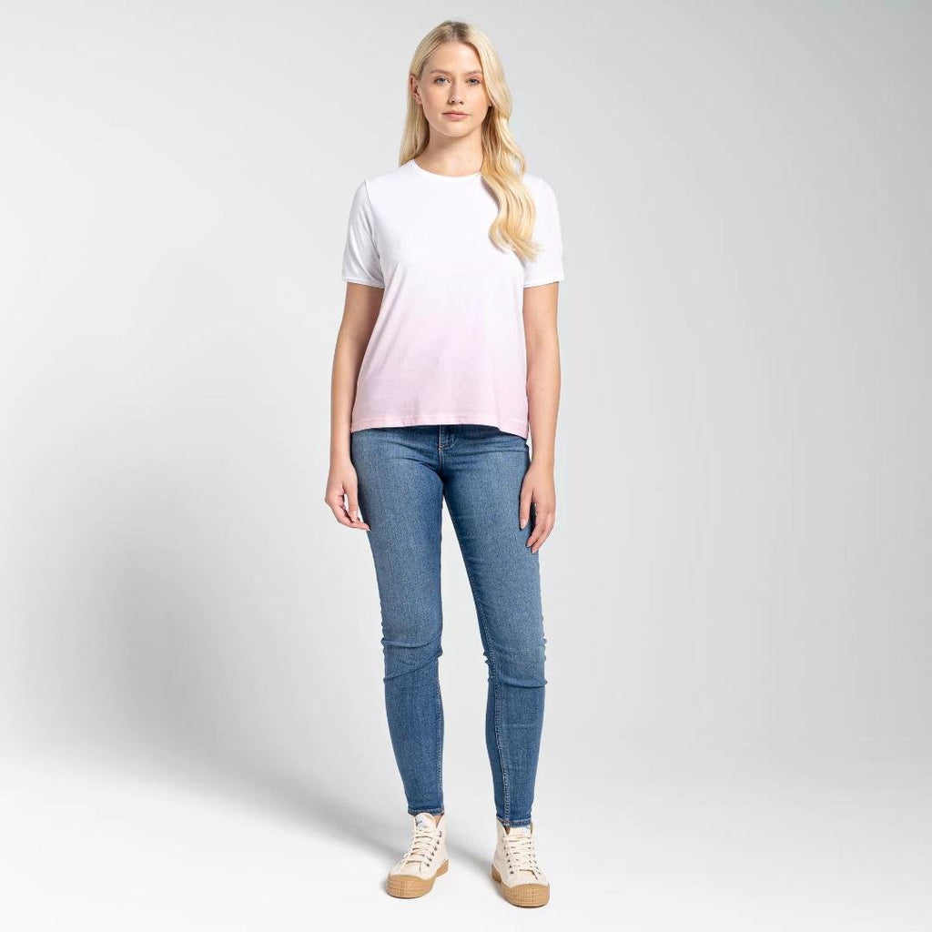 Craghoppers Women's Ilyse Short Sleeved Top - Pink Clay Ombre - Beales department store