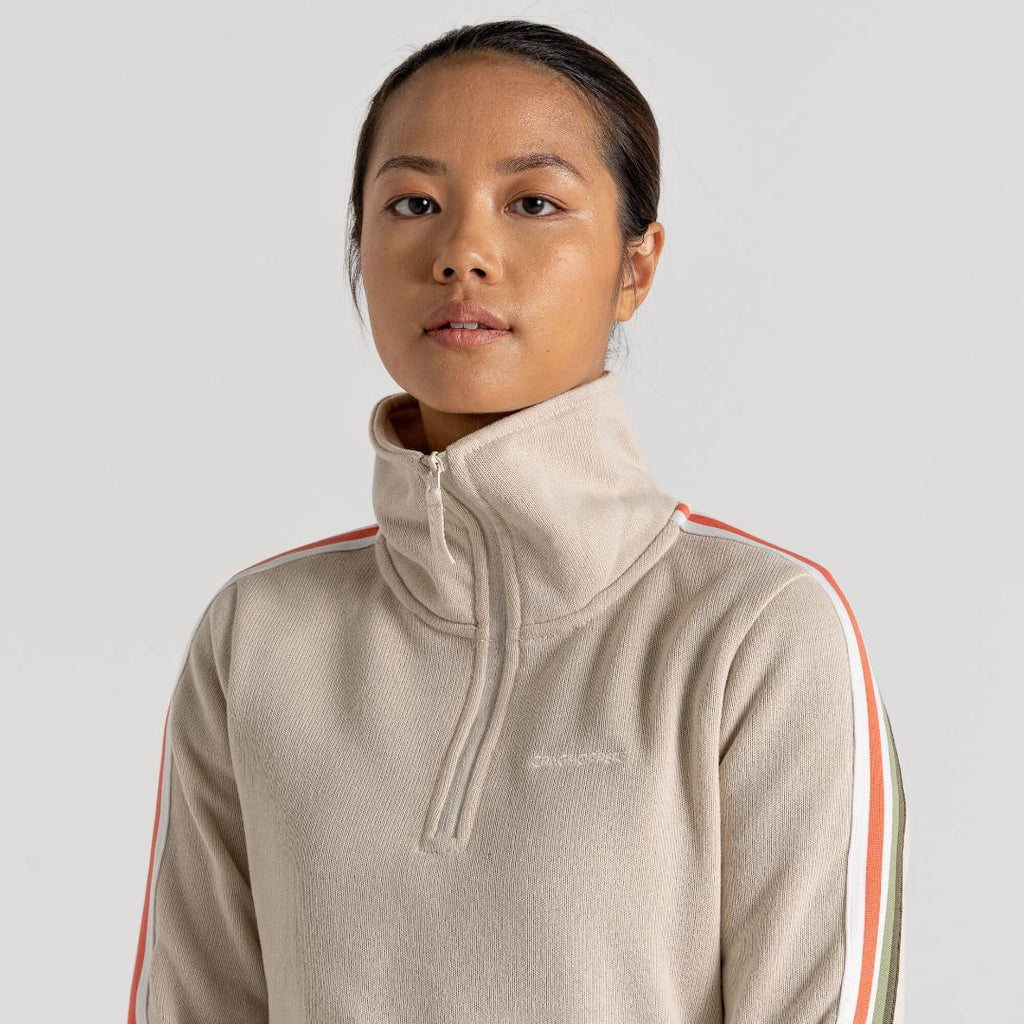 Craghoppers Women's Lyra Half Zip Fleece - Stone - Beales department store