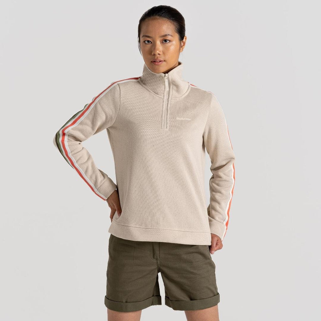 Craghoppers Women's Lyra Half Zip Fleece - Stone - Beales department store