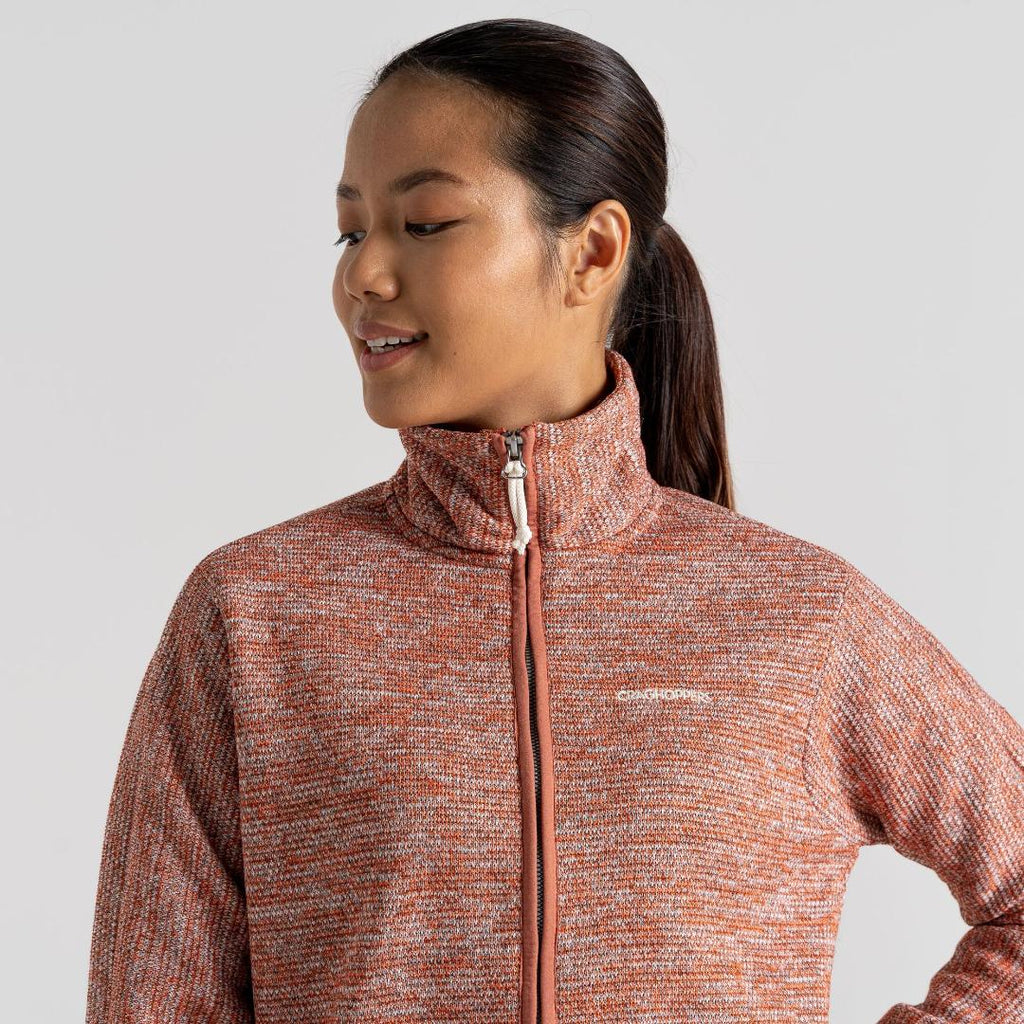 Craghoppers Women's Mabel Full Zip Fleece - Warm Russet - Beales department store