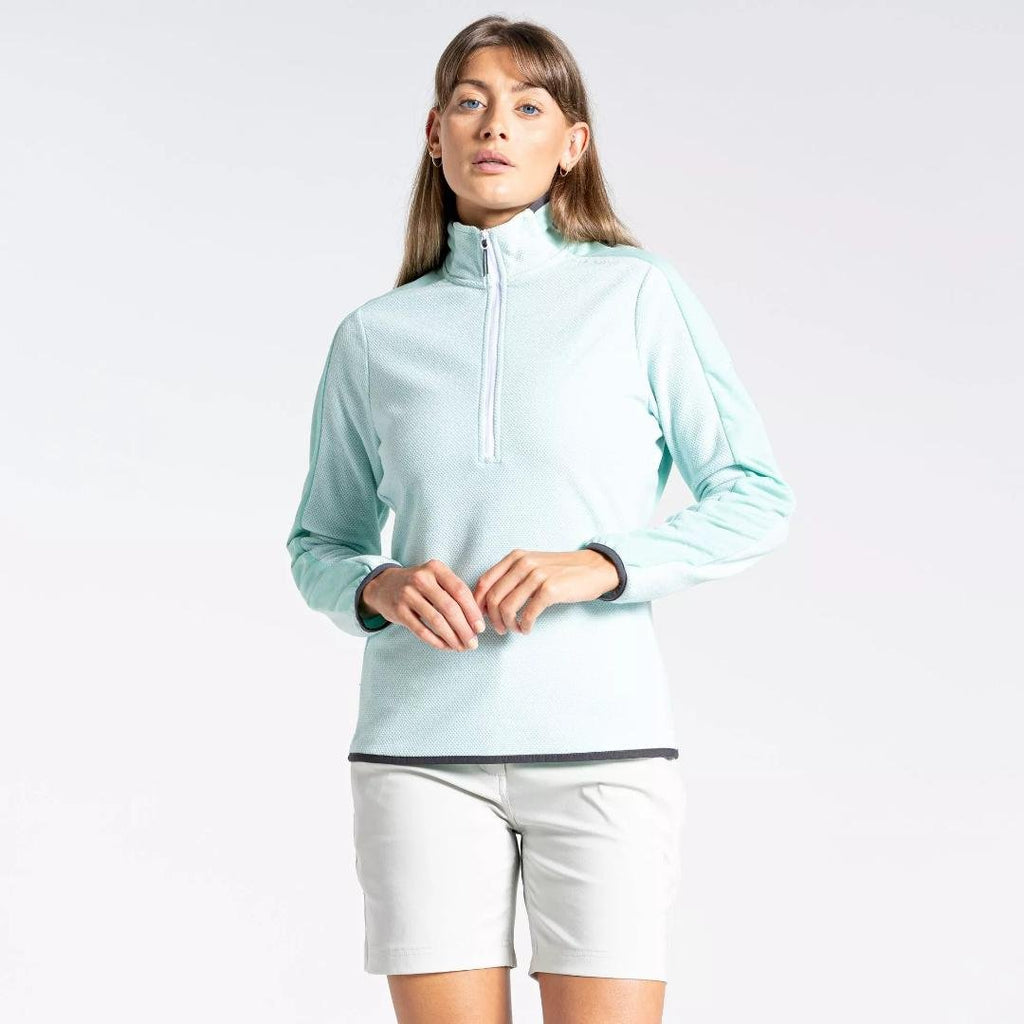 Craghoppers Women's Minerva Half Zip Fleece - Poolside Green - Beales department store