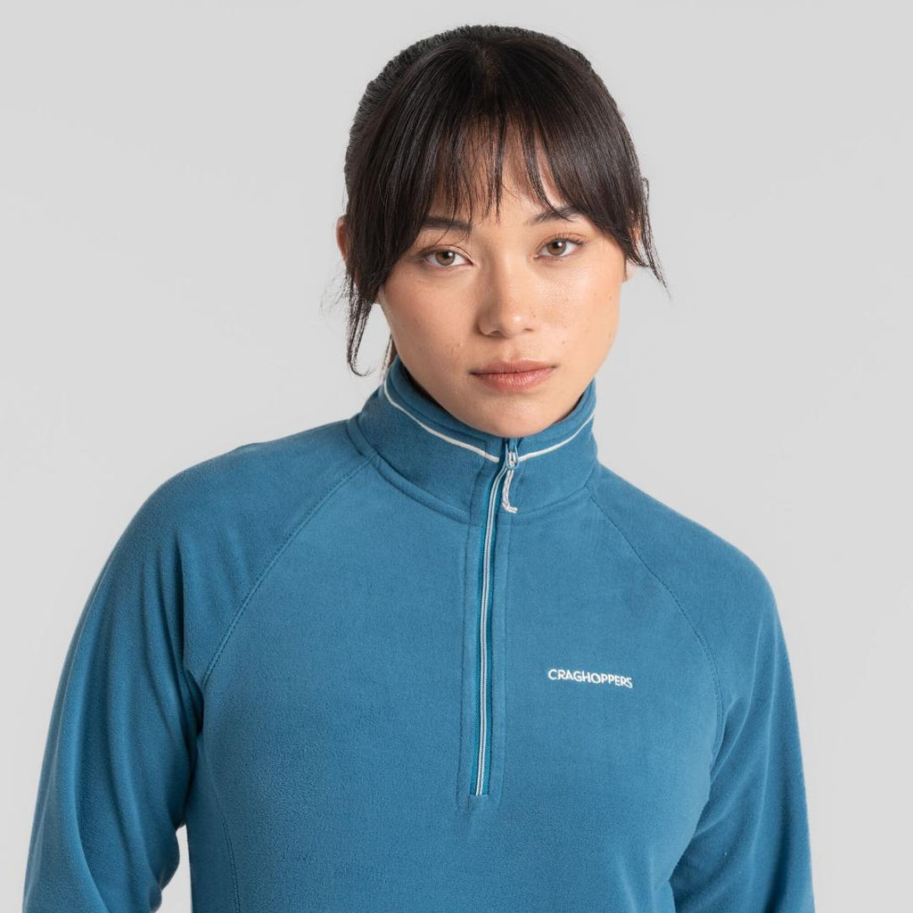 Craghoppers Women's Miska Half Zip Fleece Top - Tay Blue - Beales department store