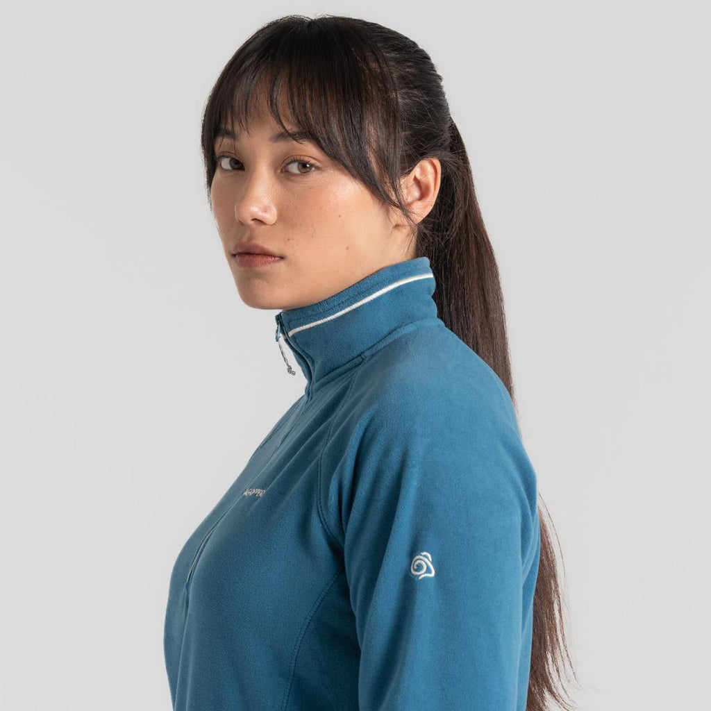 Craghoppers Women's Miska Half Zip Fleece Top - Tay Blue - Beales department store