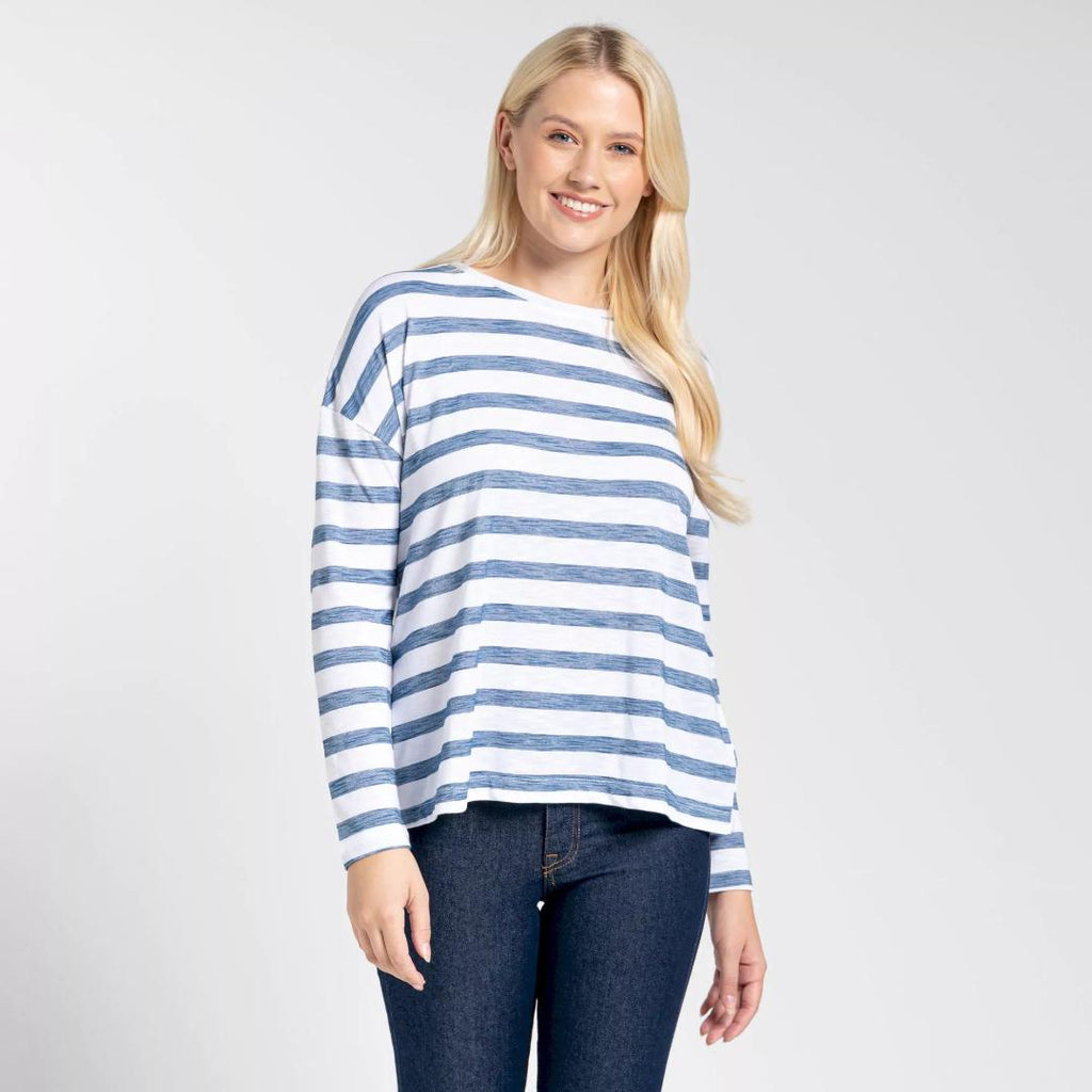 Craghoppers Women's Nosilife Cora Long Sleeved Top - Yale Blue size 20 - Beales department store