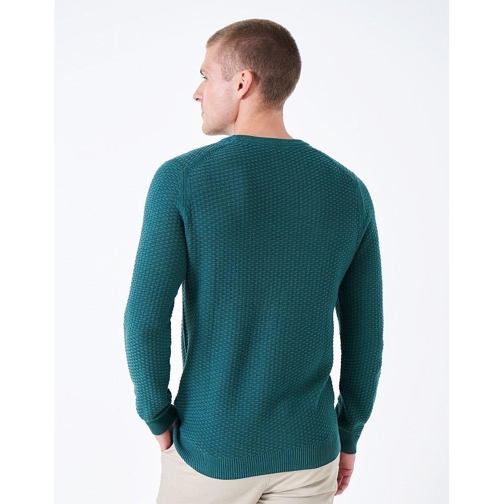 Crew Clothing Breakwater Organic Cotton Crew Neck Jumper - Atlantic - Beales department store