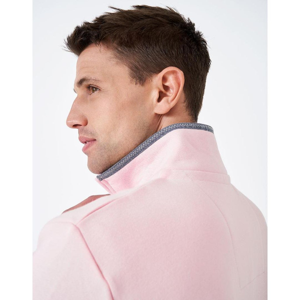 Crew Clothing Classic Half Zip Sweatshirt - Pink - Beales department store