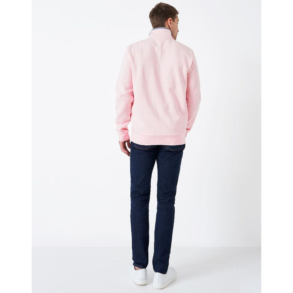 Crew Clothing Classic Half Zip Sweatshirt - Pink - Beales department store