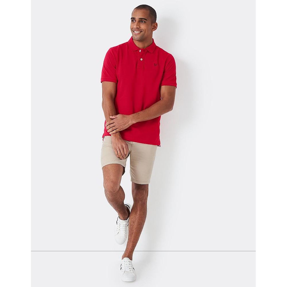 Crew Clothing Classic Pique Polo - Crimson - Beales department store