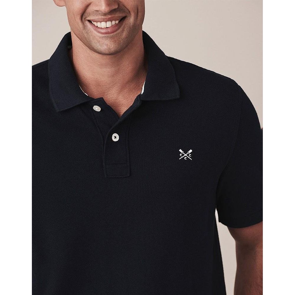 Crew Clothing Classic Pique Polo - Navy - Beales department store