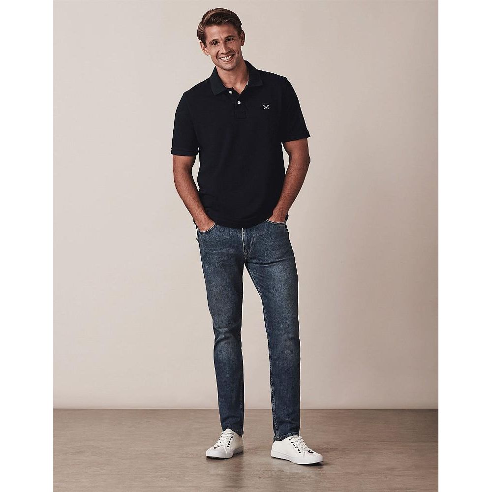 Crew Clothing Classic Pique Polo - Navy - Beales department store