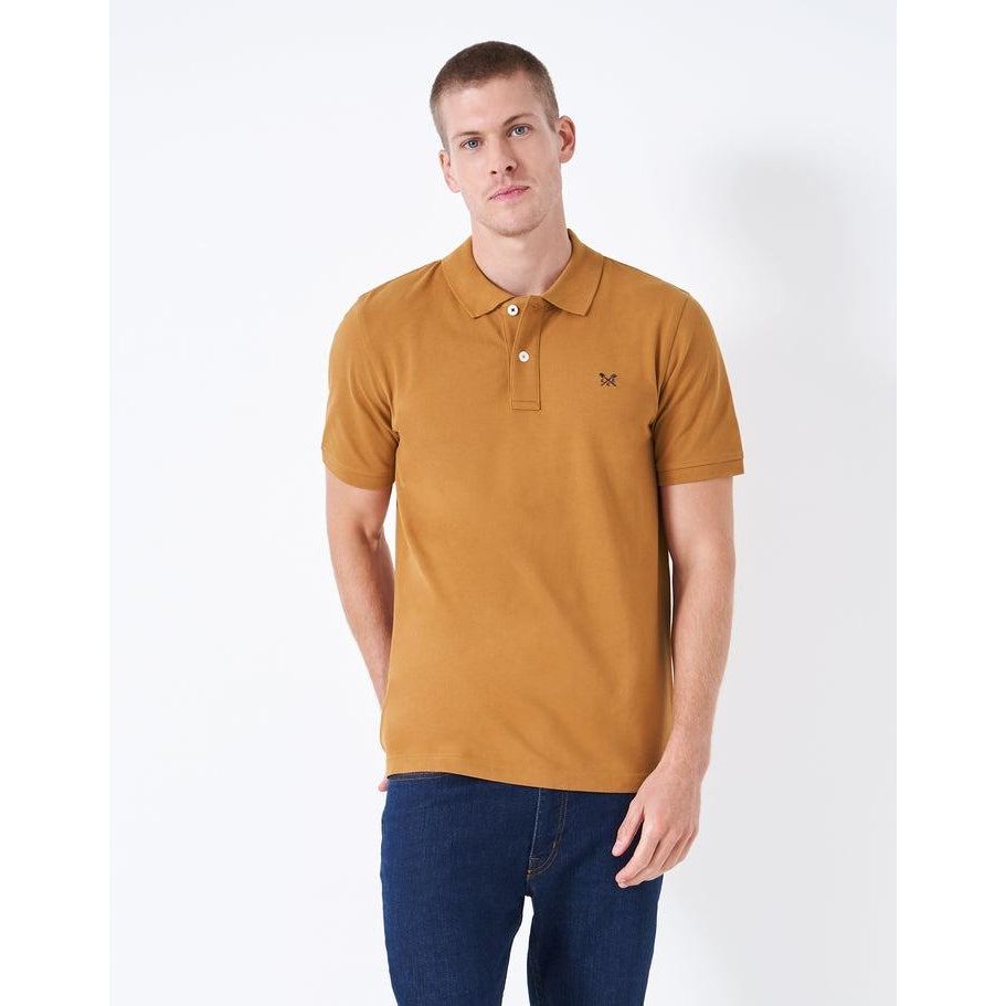 Crew Clothing Classic Pique Polo Shirt - Cashew - Beales department store