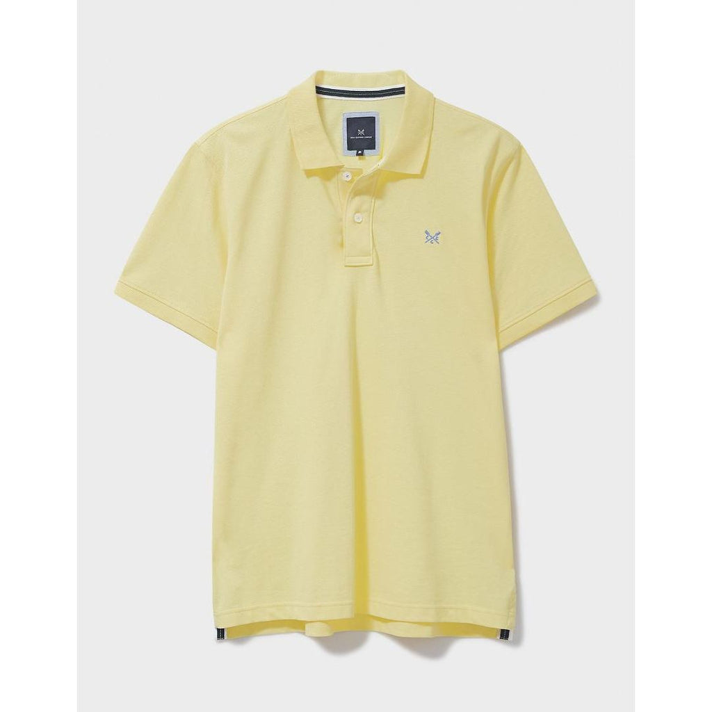 Crew Clothing Classic Pique Polo Shirt - Lemon - Beales department store