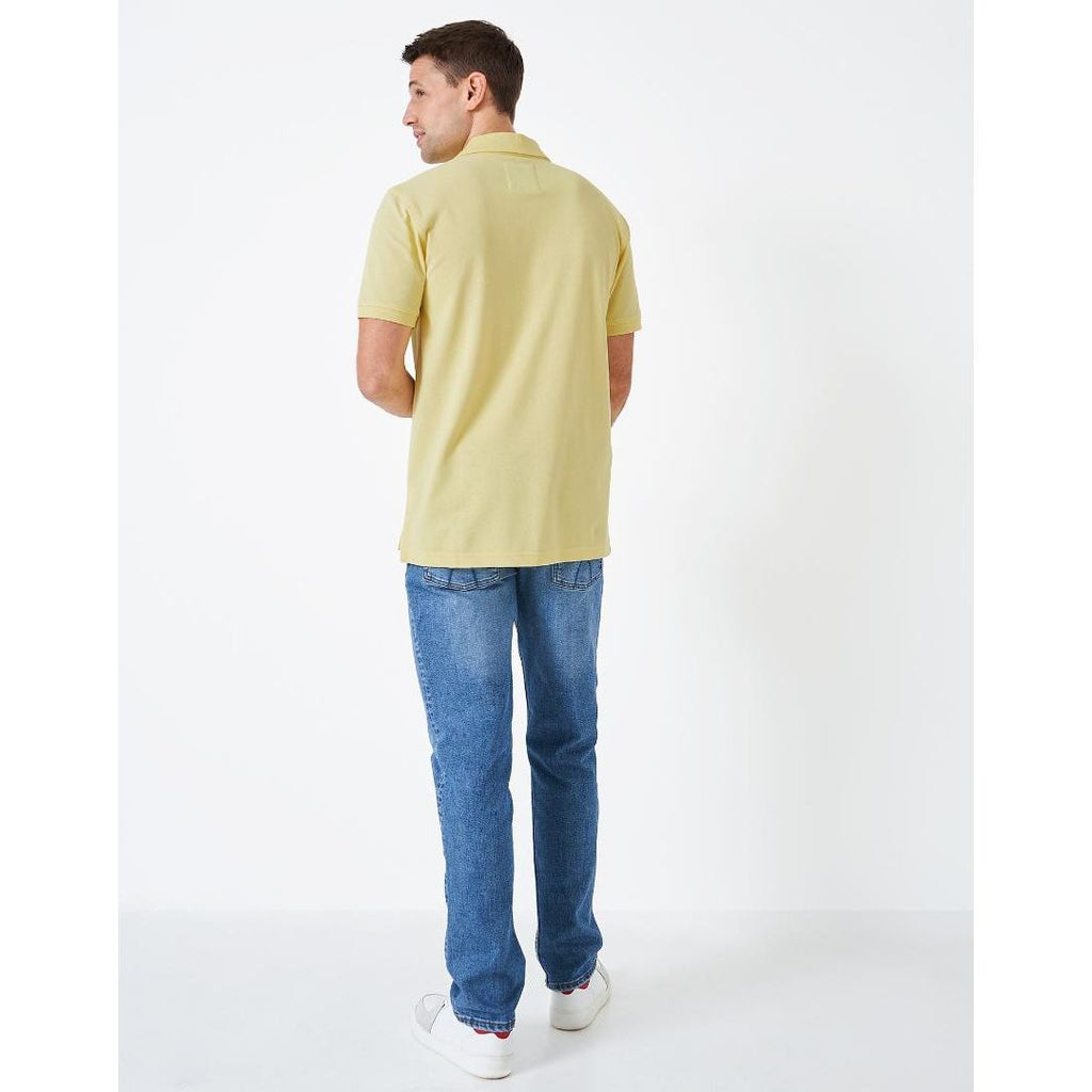 Crew Clothing Classic Pique Polo Shirt - Lemon - Beales department store