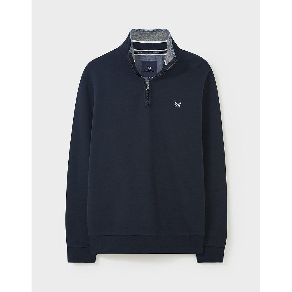 Crew Clothing Company Classic 1/2 Zip Sweat - Navy - Beales department store