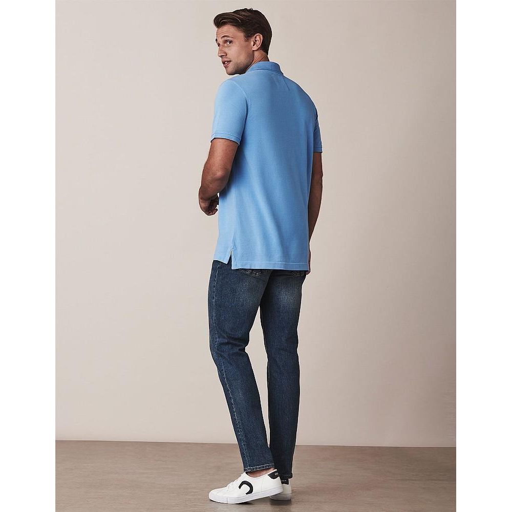 Crew Clothing Company Classic Pique Polo - Sky - Beales department store