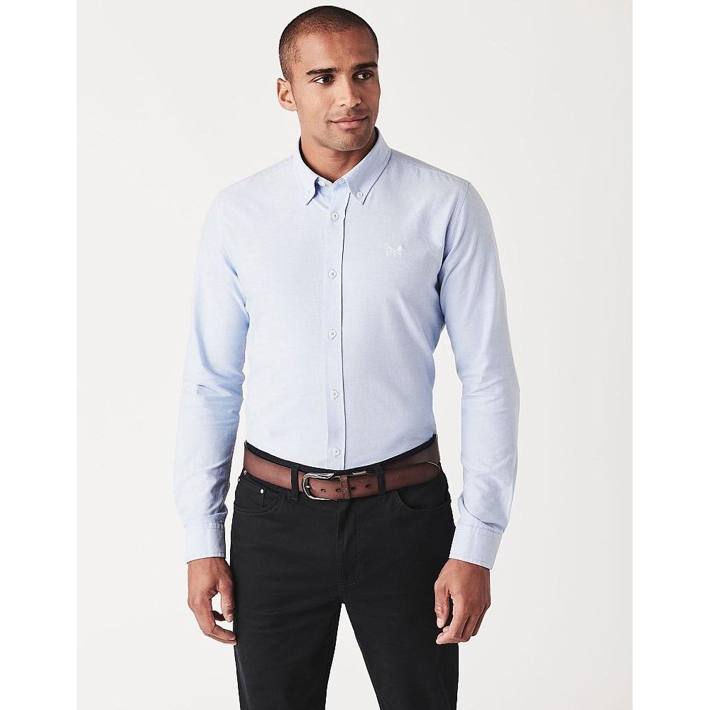 Crew Clothing Company Crew Slim Oxford Shirt - Sky - Beales department store