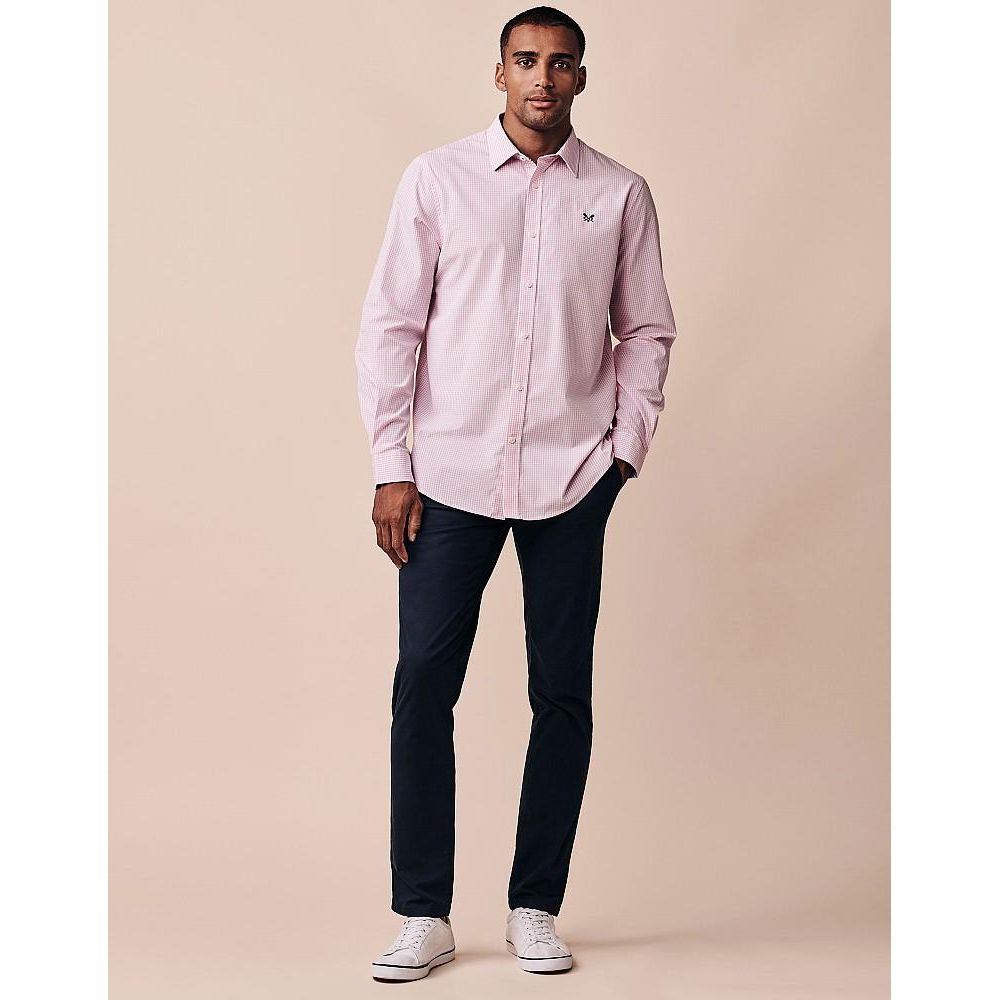 Crew Clothing Crew Classic Micro Gingham Shirt - Classic Pink - Beales department store