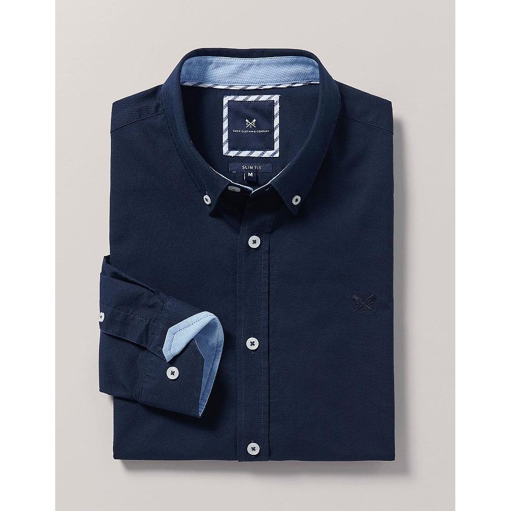 Crew Clothing Crew Slim Oxford Shirt - Navy - Beales department store