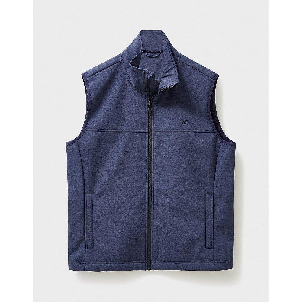 Crew Clothing Eastbourne Gilet - Navy Marl - Beales department store