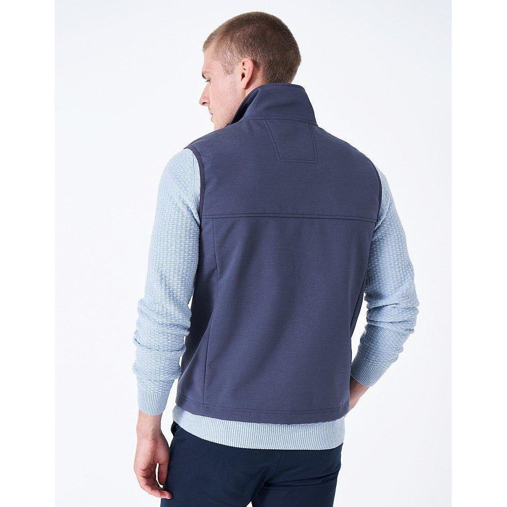 Crew Clothing Eastbourne Gilet - Navy Marl - Beales department store