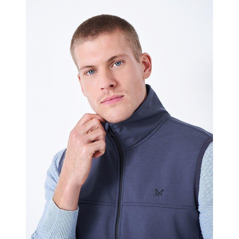 Crew Clothing Eastbourne Gilet - Navy Marl - Beales department store