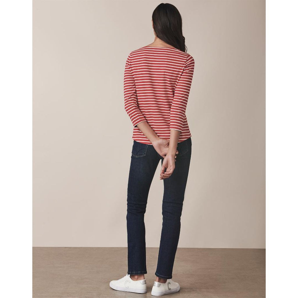 Crew Clothing Essential Breton - Red White - Beales department store