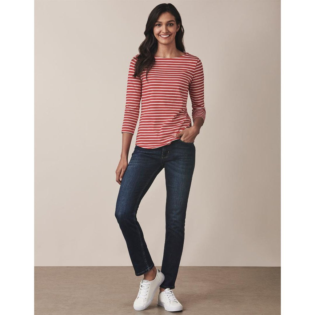 Crew Clothing Essential Breton - Red White - Beales department store