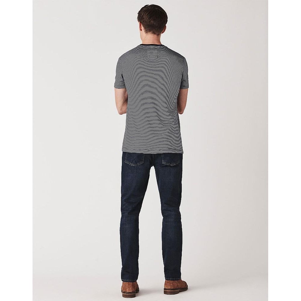 Crew Clothing Fine Stripe T - Shirt - Navy White Stripe - Beales department store