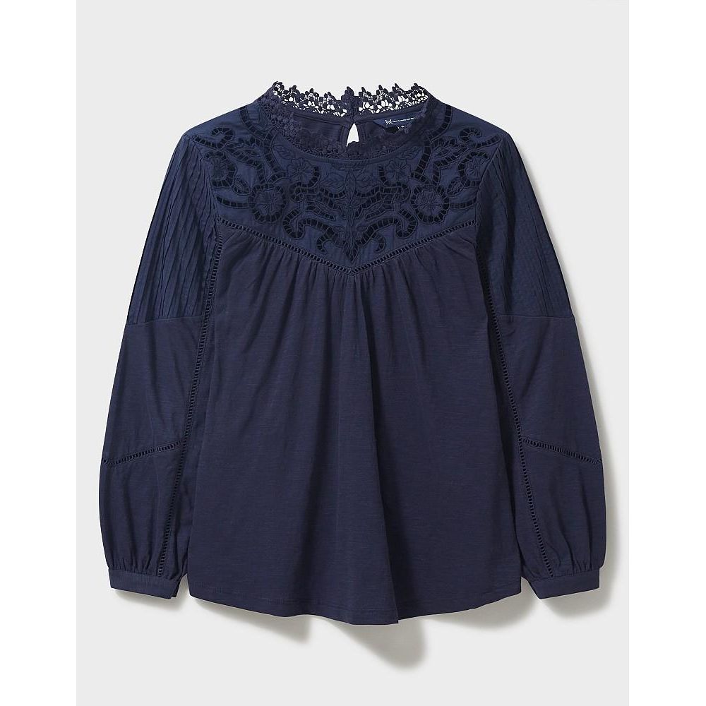 Crew Clothing Gabour Blouse - Navy - Beales department store