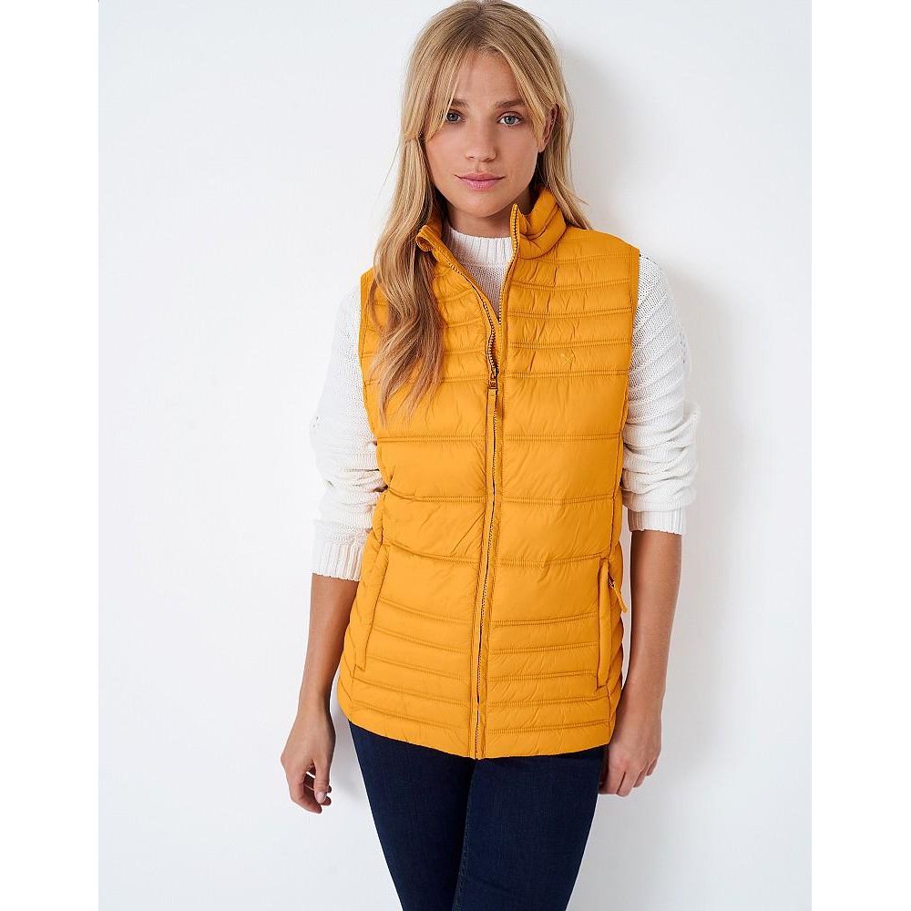 Crew Clothing Lightweight Gilet - Shine Yellow - Beales department store