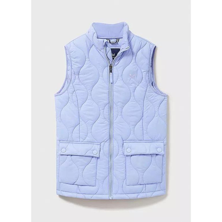 Crew Clothing Lightweight Nylon Onion Quilting Gilet - Blue - Beales department store