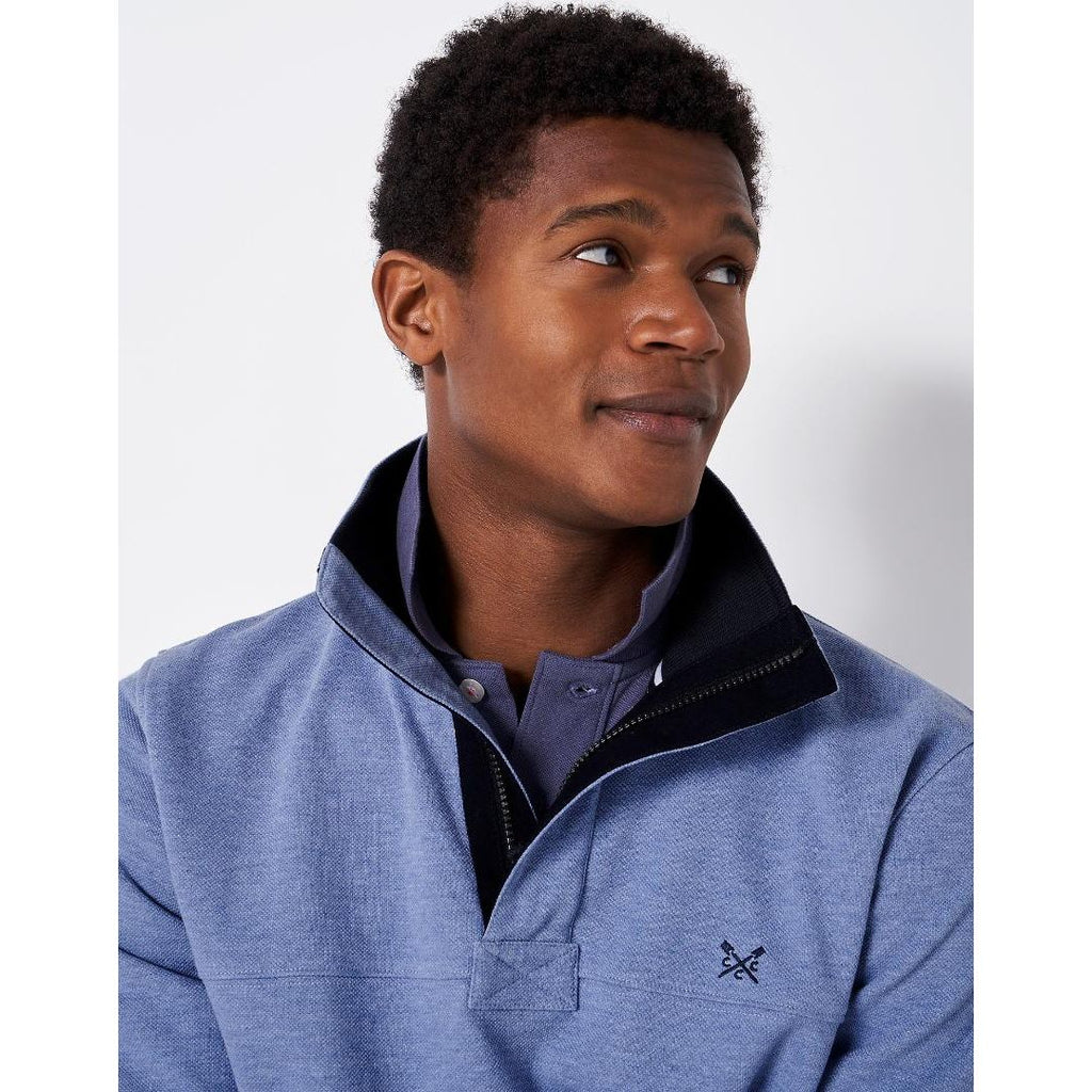 Crew Clothing Lightweight Padstow Sweatshirt - Periwinkle - Beales department store