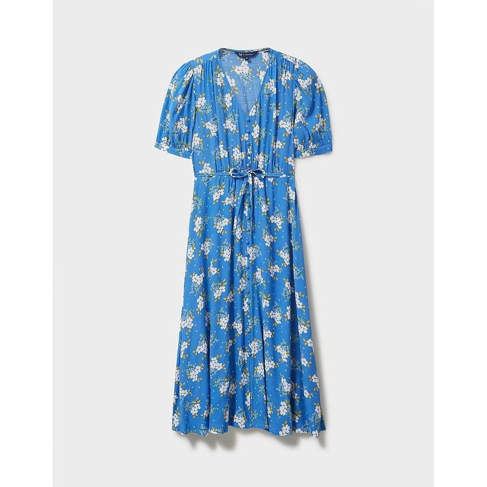 Crew Clothing Lola Dress - Blue Floral - Beales department store