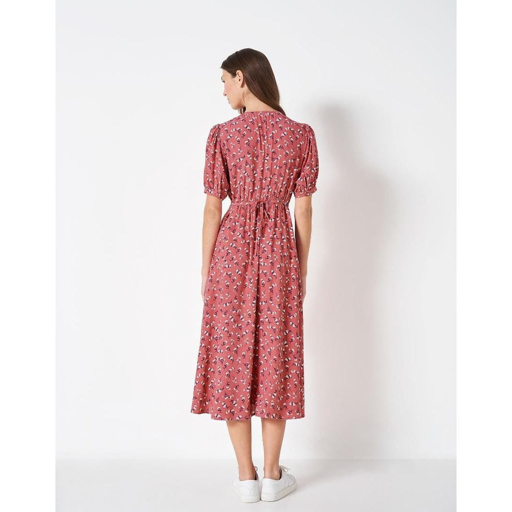 Crew Clothing Lola Dress - Coral Flower - Beales department store