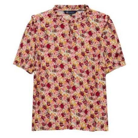 Crew Clothing Melissa Blouse - Pink Floral - Beales department store