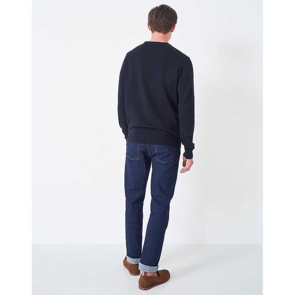 Crew Clothing Organic Cotton Crew Jumper - Dark Navy - Beales department store