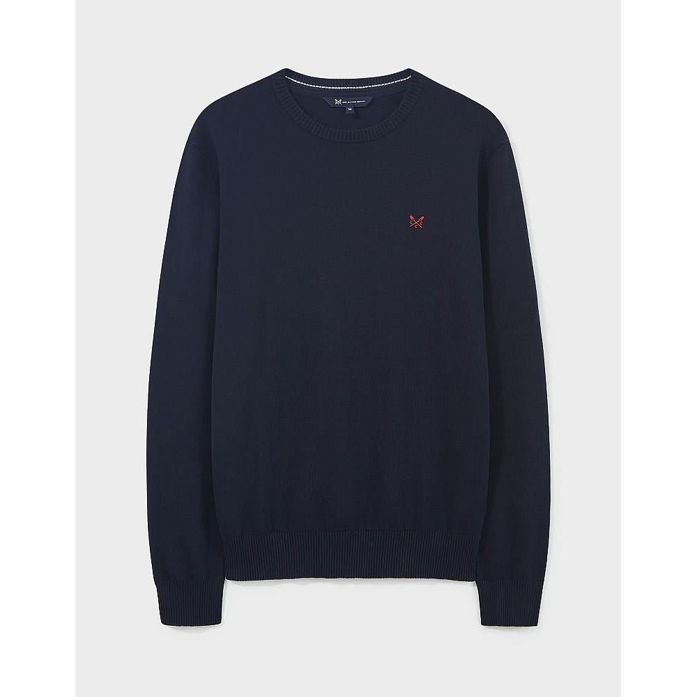 Crew Clothing Organic Cotton Crew Jumper - Dark Navy - Beales department store