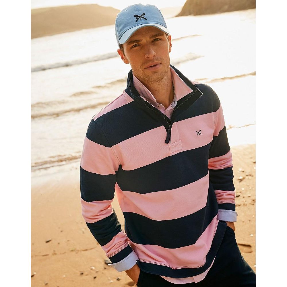 Crew Clothing Padstow Pique Sweat - Chalk Pink - Beales department store