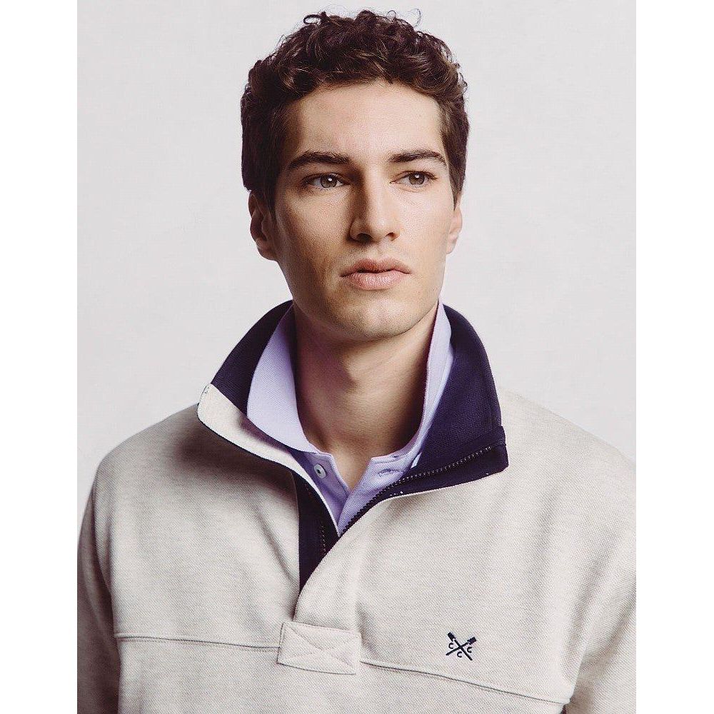 Crew Clothing Padstow Pique Sweatshirt - Dune Marl - Beales department store