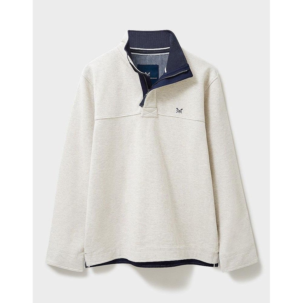 Crew Clothing Padstow Pique Sweatshirt - Dune Marl - Beales department store