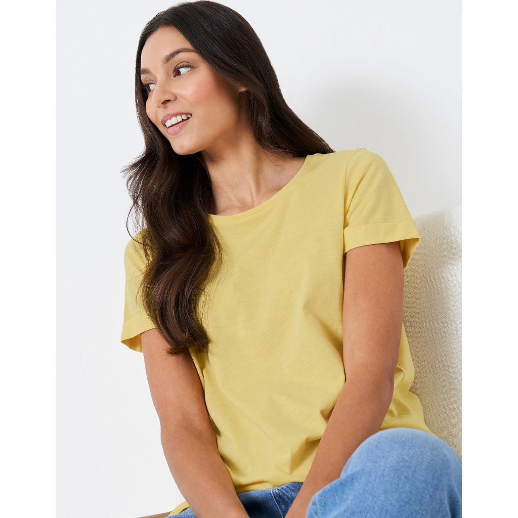 Crew Clothing Perfect Crew Slub T - Shirt - Crème Brulee - Beales department store