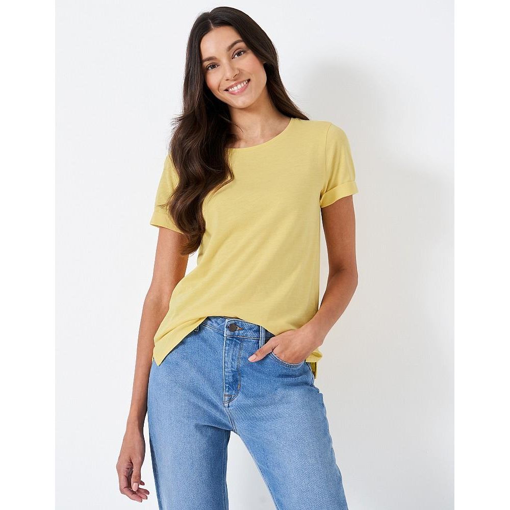 Crew Clothing Perfect Crew Slub T - Shirt - Crème Brulee - Beales department store