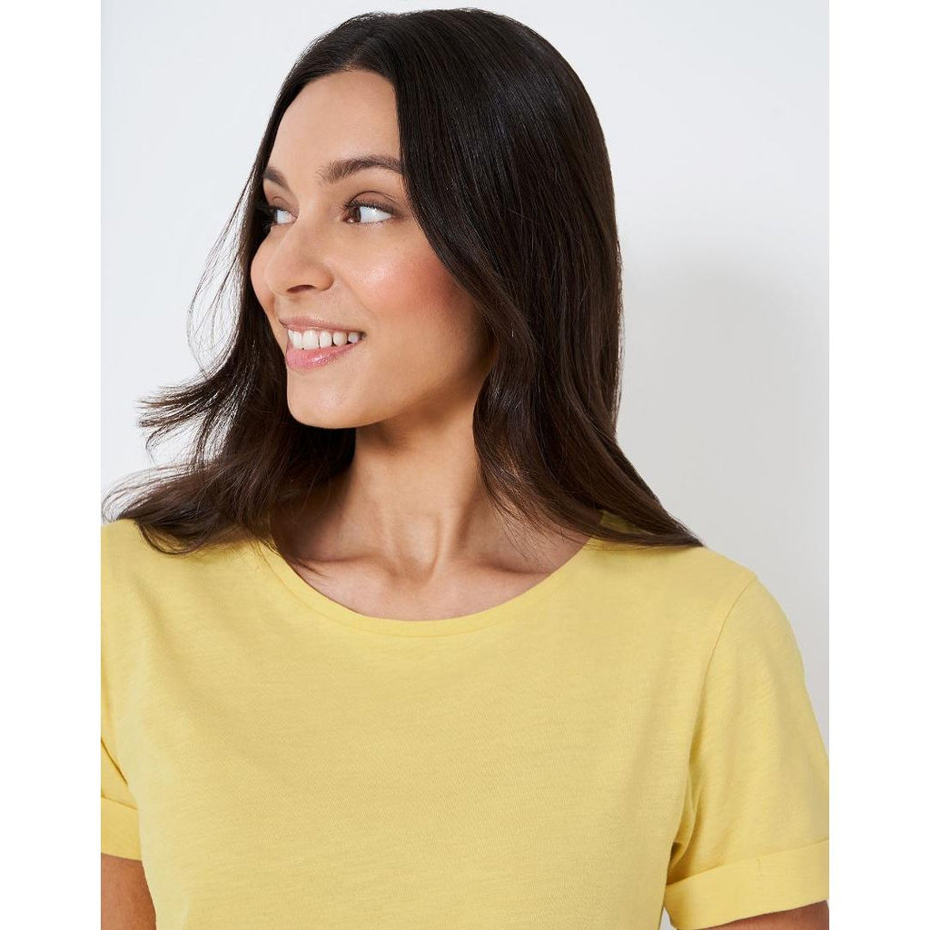 Crew Clothing Perfect Crew Slub T - Shirt - Crème Brulee - Beales department store